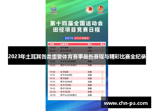 2023年土耳其各类重要体育赛事最新赛程与精彩比赛全纪录 2023年土耳其各类重要体育赛事最新赛程与精彩比赛全纪录